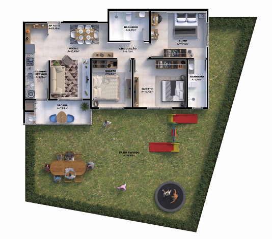 Planta do Apartamento 107E